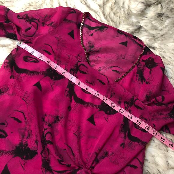 Nolanbell Marilyn Monroe Photo Sheer Blouse - Picture 6 of 12